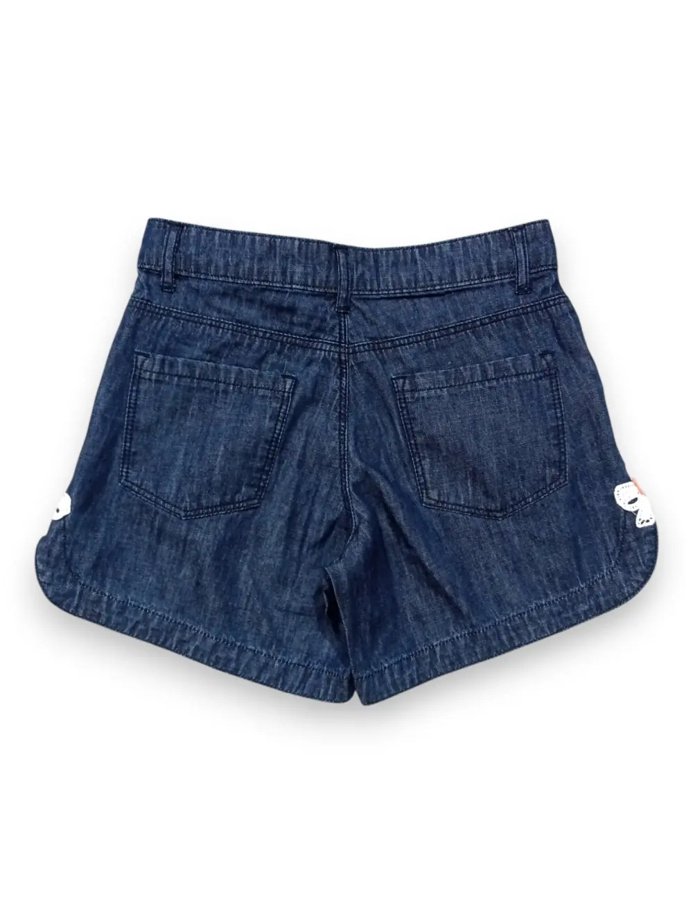 Gini And Jony Girls Navy Applique Denim Shorts Fixd Waist
