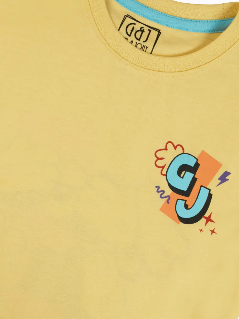 Gini And Jony Boys Yellow Graphic Print Cotton T-Shirt Half Sleeves