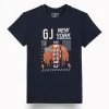 Gini And Jony Boys Navy Blue Graphic Print Cotton T-Shirt Half Sleeves