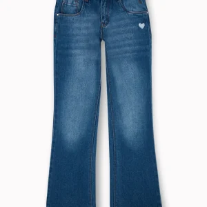 Gini And Jony Girls Blue Washed Denim Jeans Fixed Waist