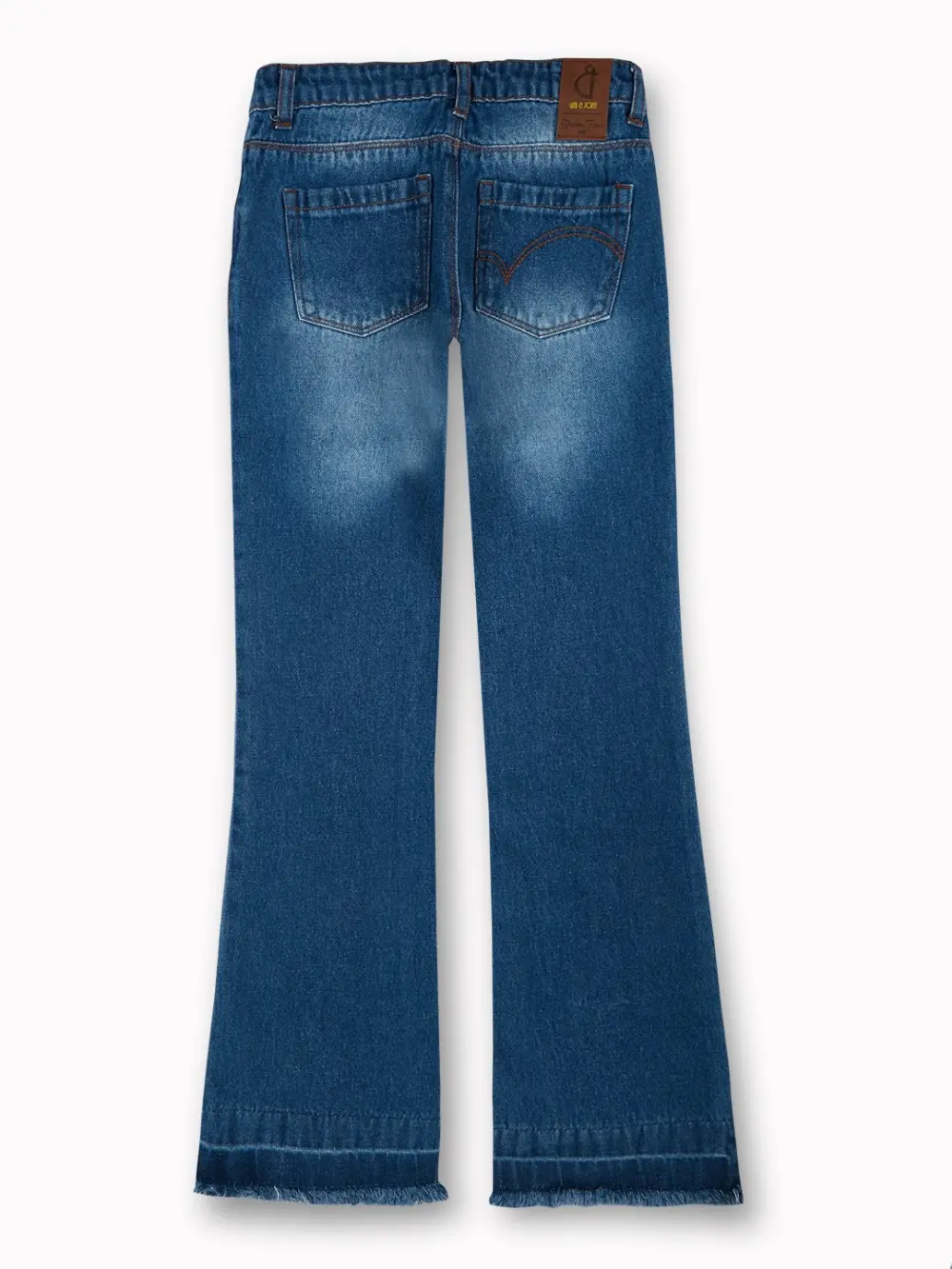 Gini And Jony Girls Blue Washed Denim Jeans Fixed Waist