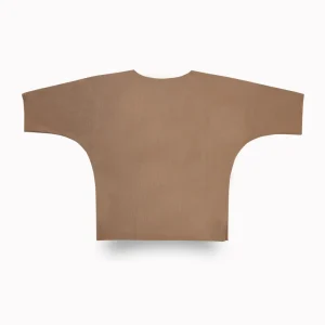 Gini And Jony Girls Brown Embellished Cotton Knits Top Half Sleeves 9-10 Years