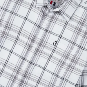 Gini And Jony Boys White Checks Cotton Shirt Full Sleeves