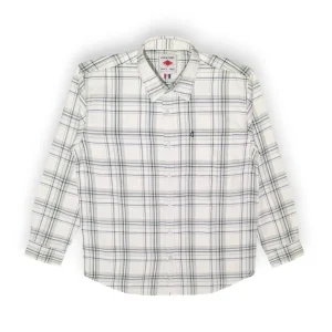 Gini And Jony Boys Off White Checks Cotton Shirt Full Sleeves