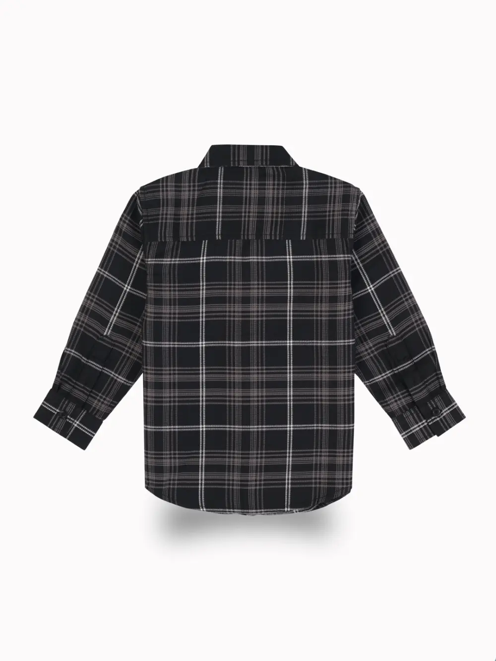 Gini And Jony Boys Black Checks Cotton Shirt Full Sleeves