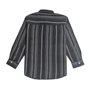 Gini And Jony Boys Black Stripes Cotton Shirt Full Sleeves