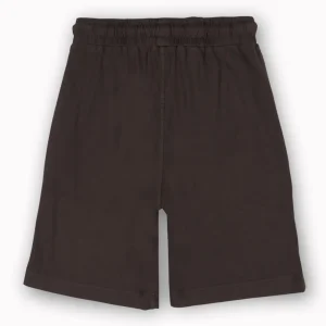 Gini And Jony Boys Brown Typographic Print Cotton Bermuda Elasticated