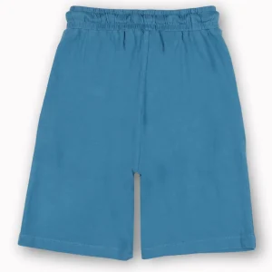 Gini And Jony Boys Blue Typographic Print Cotton Bermuda Elasticated
