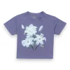 Gini And Jony Girls Mauve Applique Cotton Knits Top Half Sleeves 9-10 Years