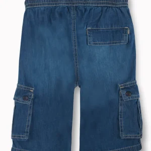 Gini And Jony Boys Blue Washed Denim Bermuda Elasticated