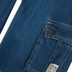 Gini And Jony Boys Blue Washed Denim Bermuda Elasticated