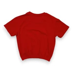 Gini And Jony Girls Red Typographic Print Cotton Knits Top Half Sleeves 9-12 Months