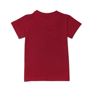 Gini And Jony Girls Red Typographic Print Cotton Knits Top Half Sleeves 9-10 Years