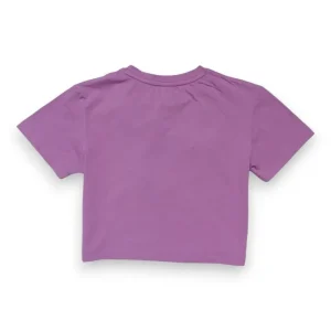 Gini And Jony Girls Purple Applique Cotton Knits Top Half Sleeves 13-14 Years