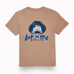 Gini And Jony Boys Brown Graphic Print Cotton T-Shirt Half Sleeves