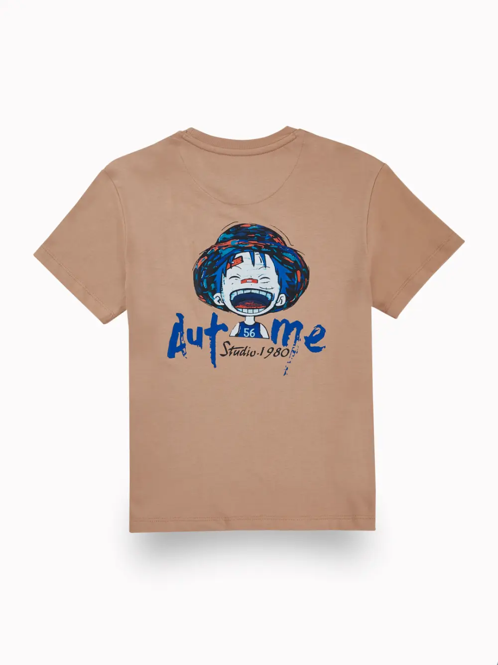 Gini And Jony Boys Brown Graphic Print Cotton T-Shirt Half Sleeves