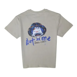 Gini And Jony Boys Grey Graphic Print Cotton T-Shirt Half Sleeves