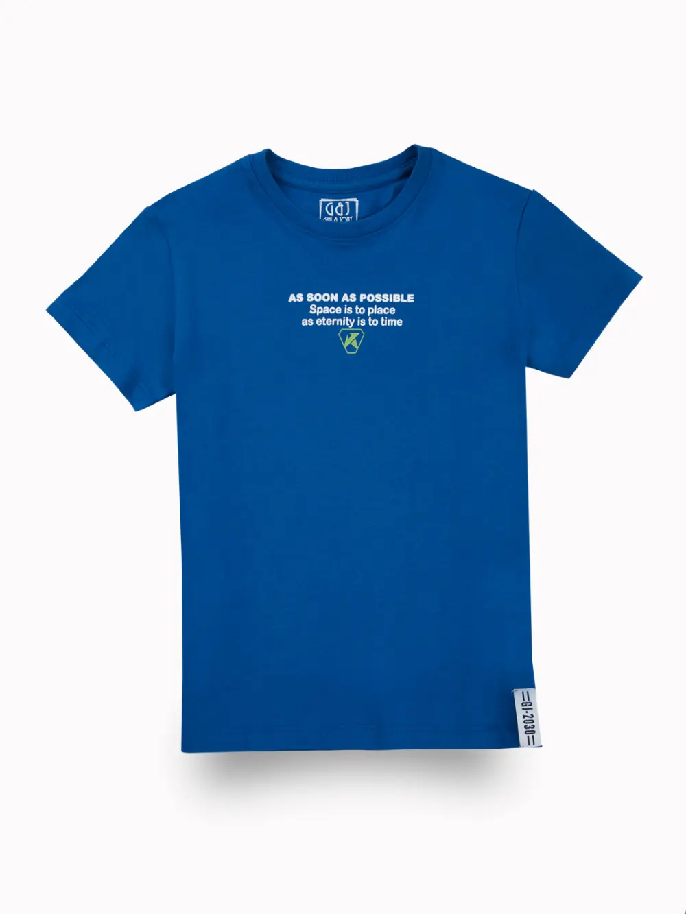 Gini And Jony Boys Blue Graphic Print Cotton T-Shirt Half Sleeves
