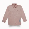 Gini And Jony Boys Light Pink Typographic Print Cotton Shirt Full Sleeves