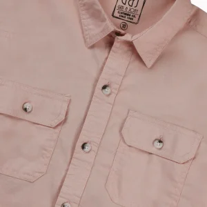 Gini And Jony Boys Light Pink Typographic Print Cotton Shirt Full Sleeves