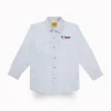 Gini And Jony Boys White Typographic Print Cotton Shirt Full Sleeves