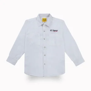 Gini And Jony Boys White Typographic Print Cotton Shirt Full Sleeves