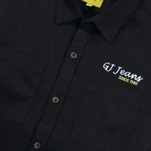 Gini And Jony Boys Black Typographic Print Cotton Shirt Full Sleeves