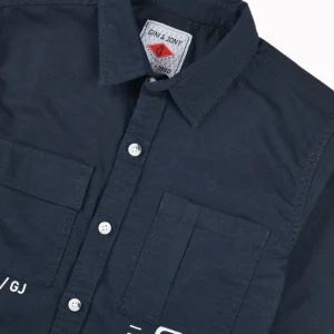 Gini And Jony Boys Navy Blue Typographic Print Cotton Shirt Full Sleeves