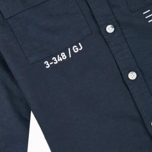 Gini And Jony Boys Navy Blue Typographic Print Cotton Shirt Full Sleeves