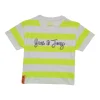 Gini And Jony Girls Yellow Stripes Cotton Knits Top Half Sleeves 3-4 Years
