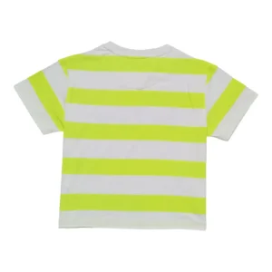 Gini And Jony Girls Yellow Stripes Cotton Knits Top Half Sleeves 3-4 Years