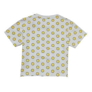 Gini And Jony Girls Yellow Polka Dots Cotton Knits Top Half Sleeves 9-10 Years