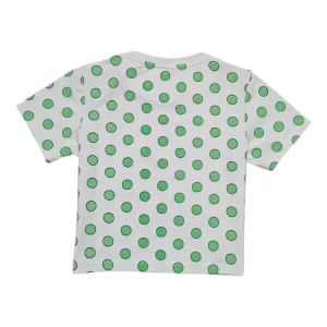 Gini And Jony Girls Green Polka Dots Cotton Knits Top Half Sleeves 9-10 Years