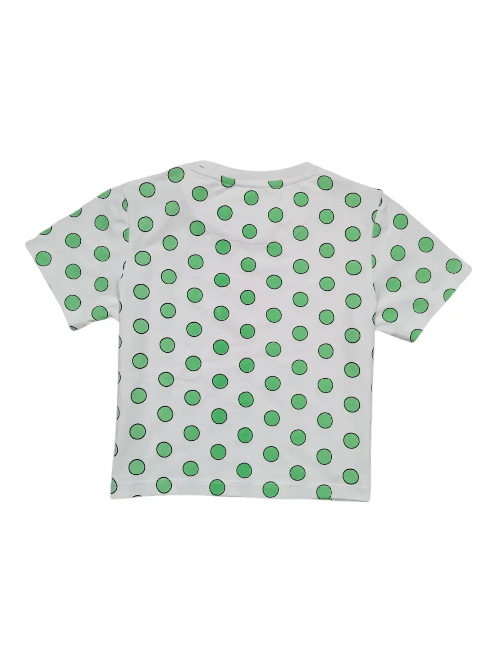 Gini And Jony Girls Green Polka Dots Cotton Knits Top Half Sleeves 9-10 Years