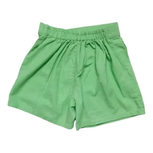 Gini And Jony Girls Green Solid Linen Skorts Elasticated
