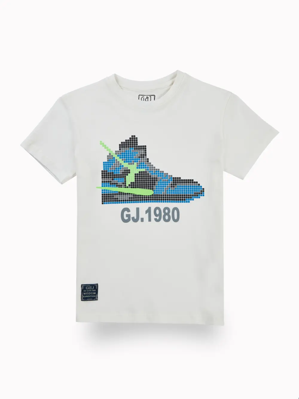 Gini And Jony Boys Off White Graphic Print Cotton T-Shirt Half Sleeves