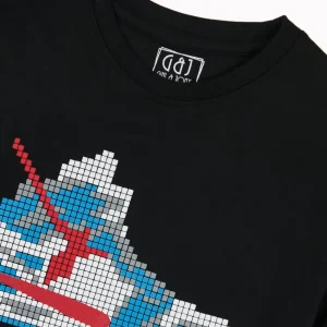 Gini And Jony Boys Black Graphic Print Cotton T-Shirt Half Sleeves