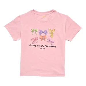 Gini And Jony Girls Pink Embellished Cotton Knits Top Half Sleeves 11-12 Years