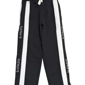 Gini And Jony Boys Black Stripes Cotton Track Pant Elasticated