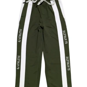 Gini And Jony Boys Green Stripes Cotton Track Pant Elasticated