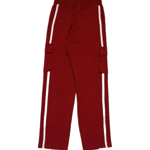 Gini And Jony Boys Red Stripes Cotton Track Pant Elasticated