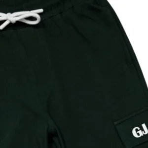 Gini And Jony Boys Dark Green Typographic Print Cotton Co-Ordinate Sleeveless
