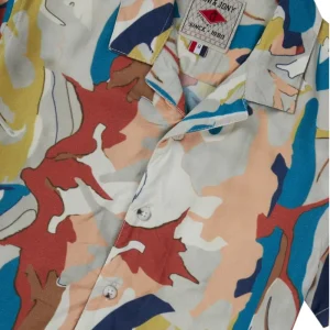 Gini And Jony Boys Off White Abstract Print Cotton Co-Ordinate Half Sleeves