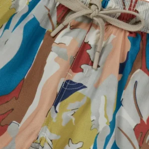 Gini And Jony Boys Off White Abstract Print Cotton Co-Ordinate Half Sleeves