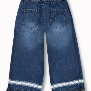 Gini And Jony Girls Blue Washed Denim Culottes Elasticated