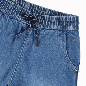Gini And Jony Girls Blue Washed Denim Culottes Elasticated