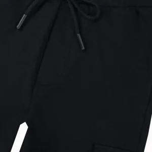 Gini And Jony Boys Black Typographic Print Cotton Bermuda Elasticated