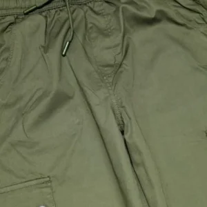 Gini And Jony Boys Olive Solid Cotton Trouser Elasticated
