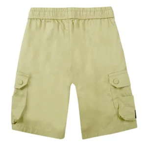 Gini And Jony Boys Beige Solid Cotton Bermuda Elasticated