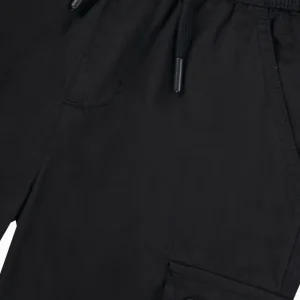 Gini And Jony Boys Black Solid Polyester Bermuda Elasticated